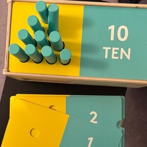 LOVEVERY  Educational Counting Toy Set - Blue and Yellow